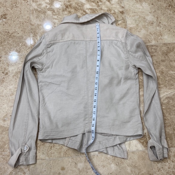 Anthropologie Gulliver Linen Blend Swing Draped Jacket.Size Xs. Stone color. NWT - Picture 8 of 10